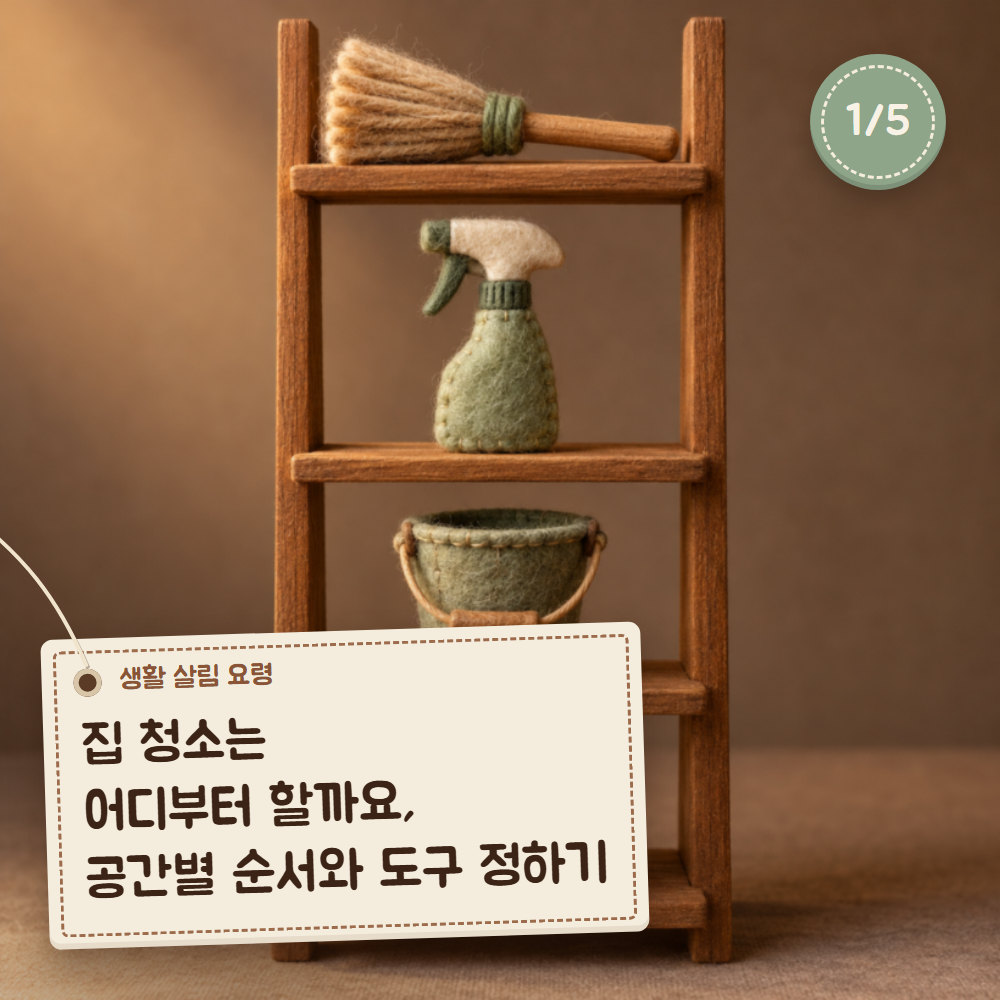 집 청소는 어디부터 할까요, 공간별 순서와 도구 정하기