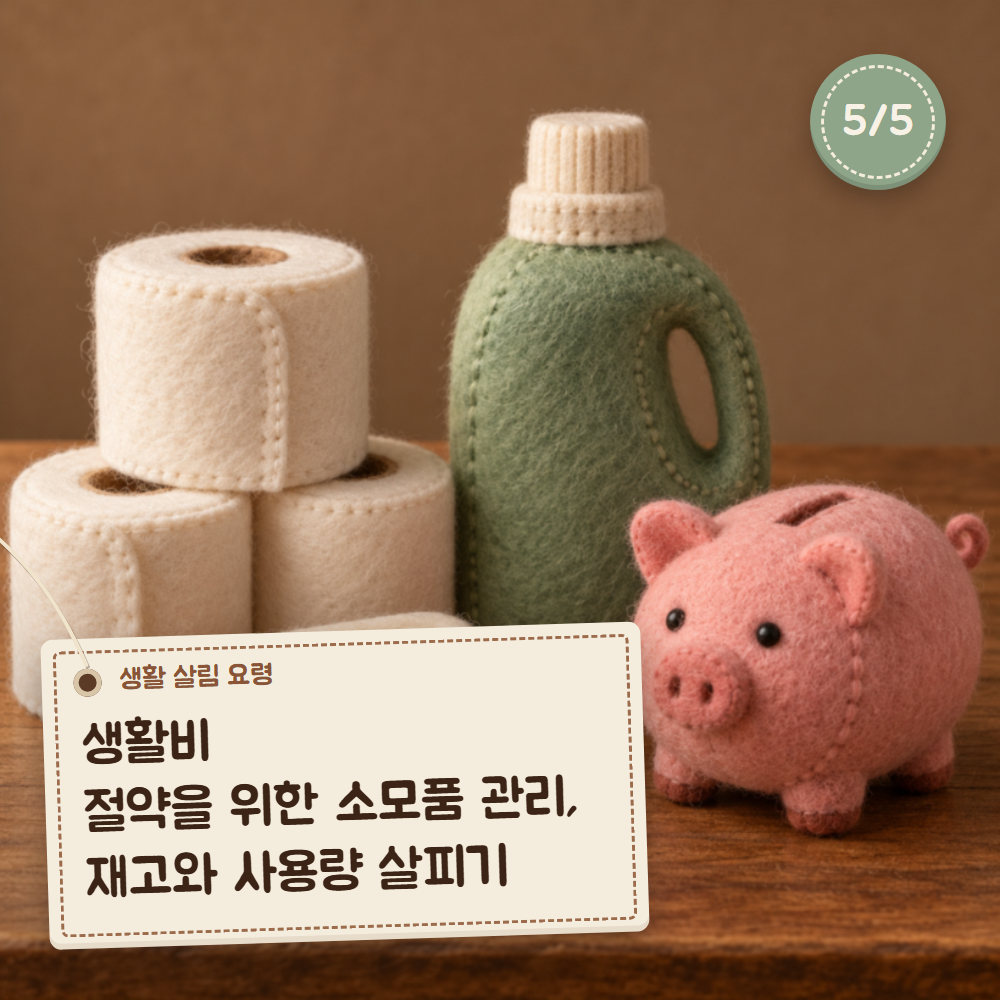 생활비 절약을 위한 소모품 관리, 재고와 사용량 살피기
